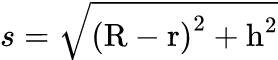 Slant Height: 圆台计算器