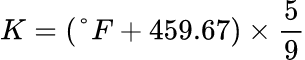 数学公式: 华氏度转开尔文计算器