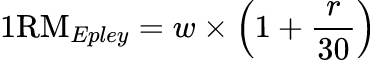 數學公式: 臥推 1RM 最大肌力計算機