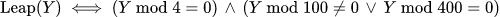 數學公式: 閏年清單計算機