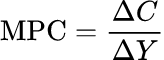 數學公式: 邊際消費傾向（MPC）計算器