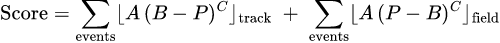 صيغة رياضية: حاسبة نقاط العشاري (Decathlon)