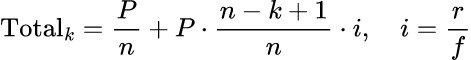 Công thức: Công cụ tính lịch trả nợ: Trả gốc đều hàng kỳ