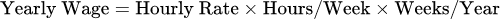 数学公式: 年薪计算器