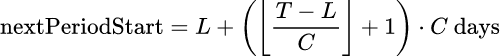 Formula: Period Calculator