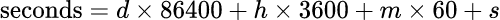 Formule: Calculatrice d'arithmétique du temps