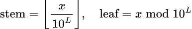 Formule: Générateur de diagramme tige-et-feuille