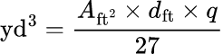 数学公式: 立方码计算器