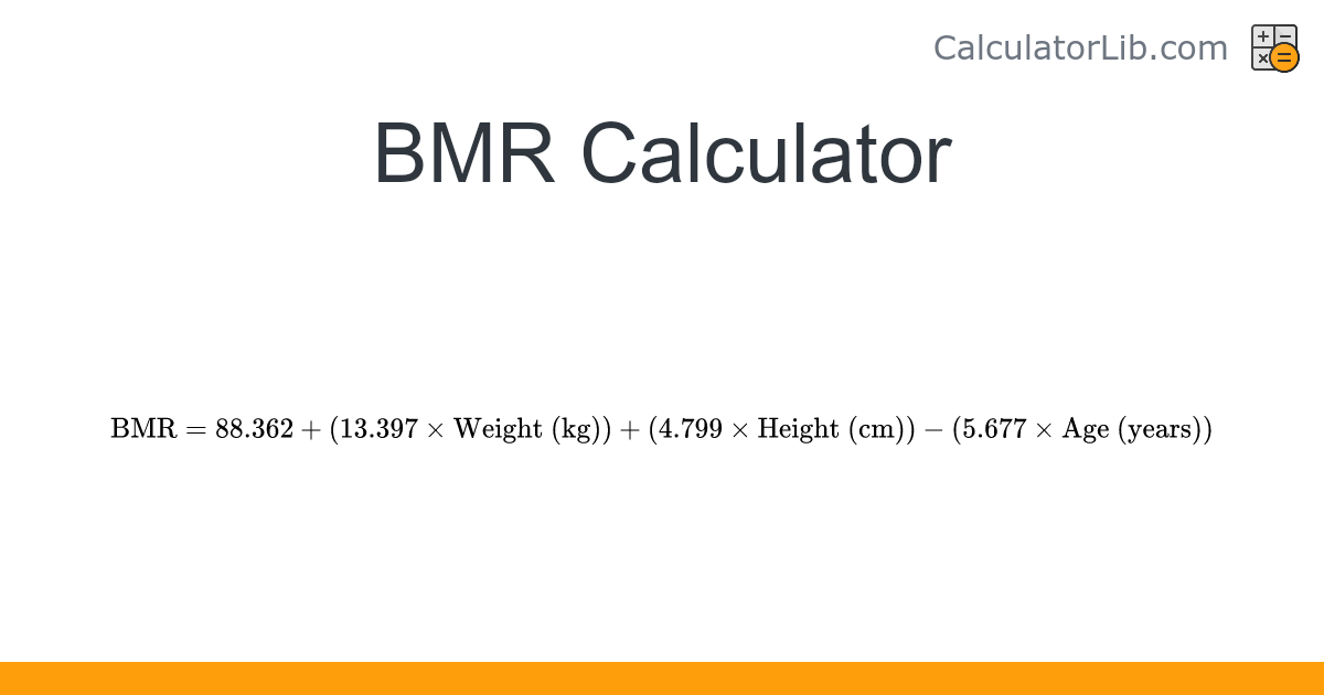 BMR Calculator – Estimate Basal Metabolic Rate (kcal/day) - Online ...