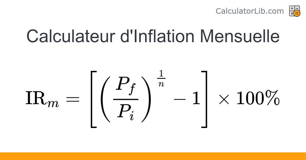 Calculateur de Taux d'Inflation Mensuel - Calculateur en ligne
