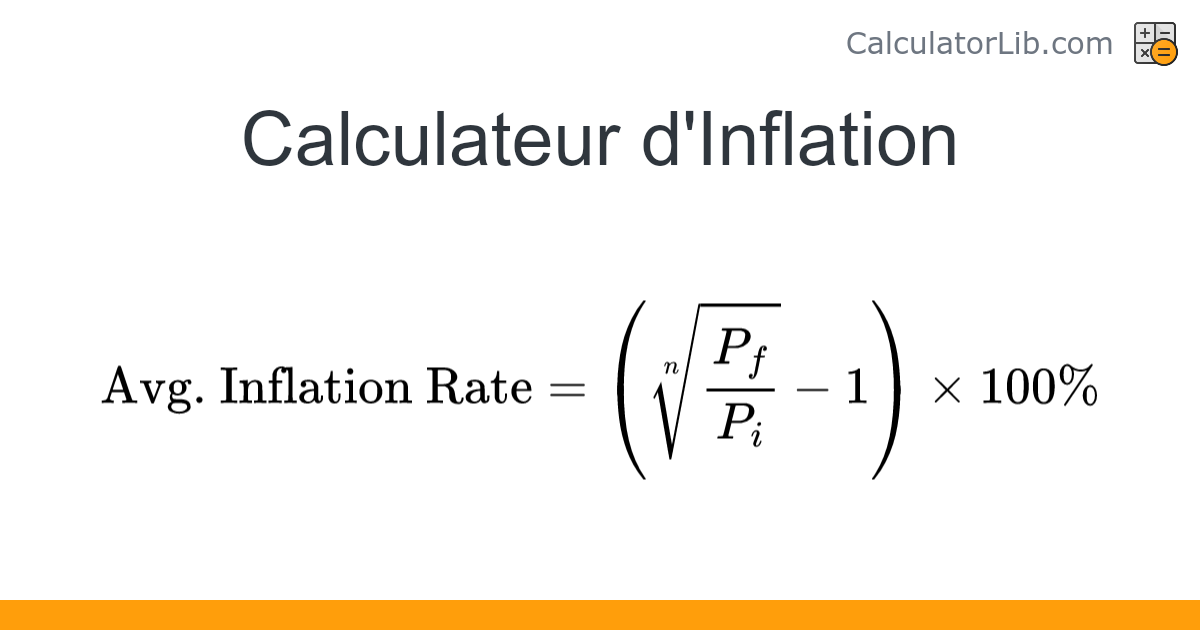 Calculateur de Taux d'Inflation - Calculateur en ligne