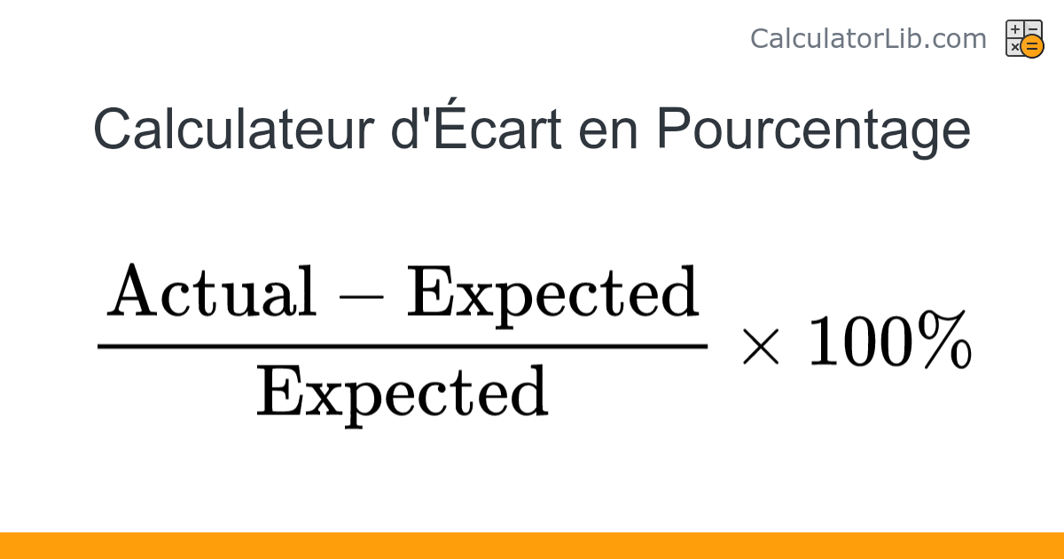 Calculateur d'Écart en Pourcentage - Calculateur en ligne