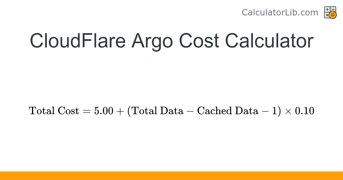 Cloudflare argo cost calculator online calculator