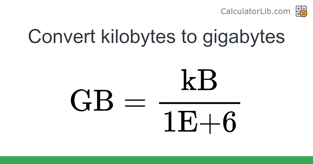 Kb gb converter hotsell