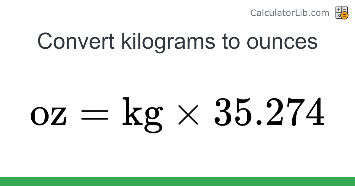 Kilograms → Ounces converter (kg to oz) - Mass Converter - Online ...