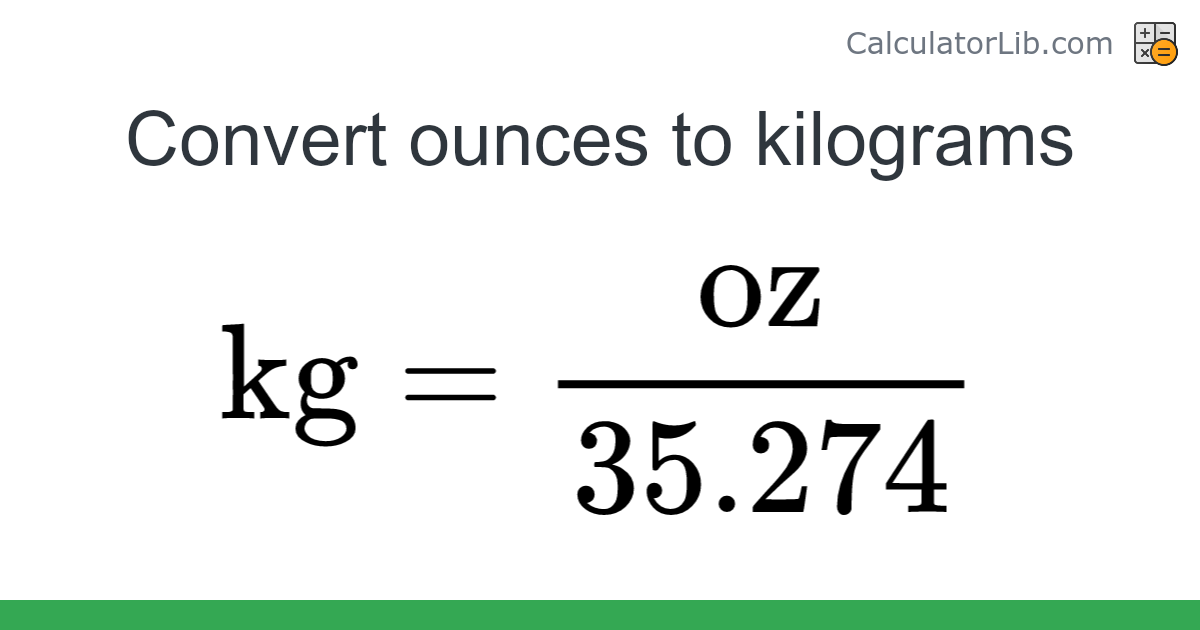 Ounces → Kilograms converter (oz to kg) - Mass Converter - Online ...