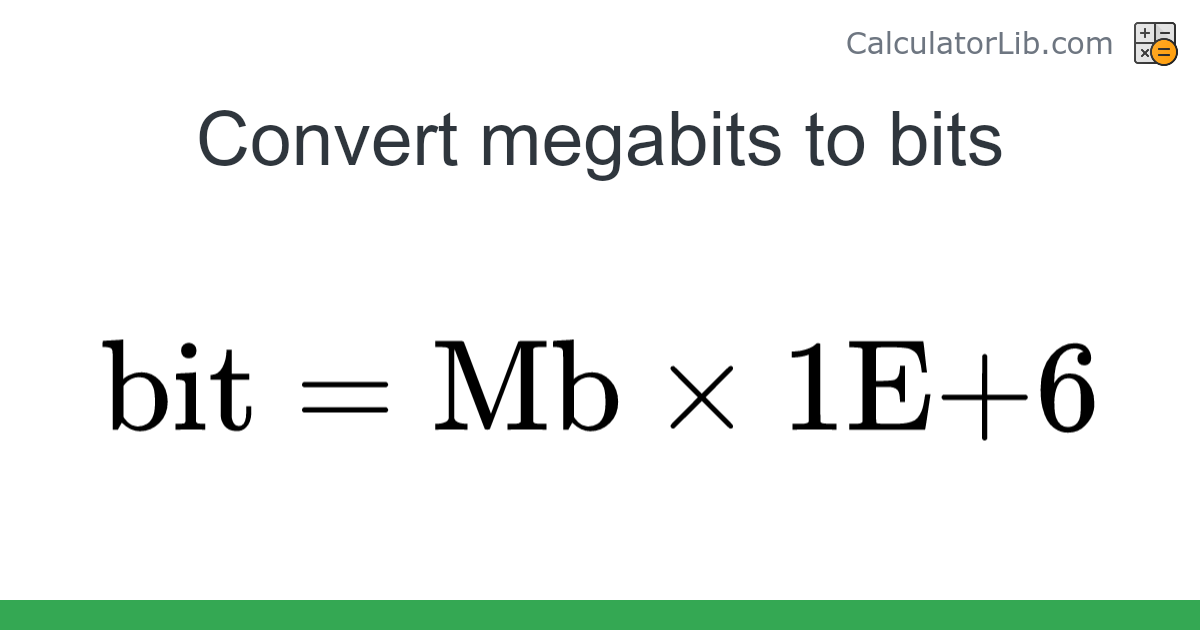 Megabits → Bits converter (Mb to bit) - Digital Converter - Online ...