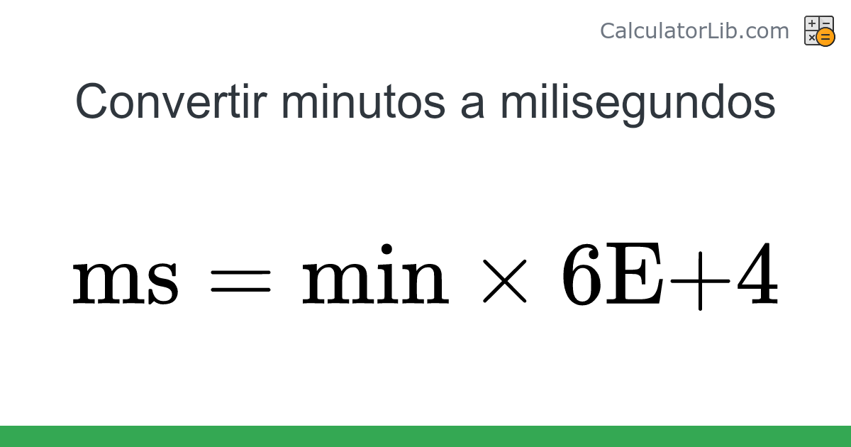Minutos → Milisegundos converter (min a ms) - Time Converter ...