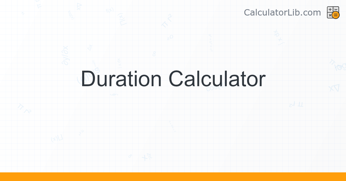 Duration calculator online calculator