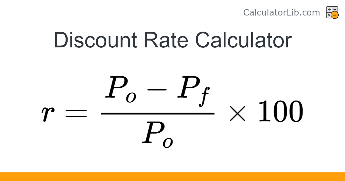 Discount Rate Calculator - Online Calculator