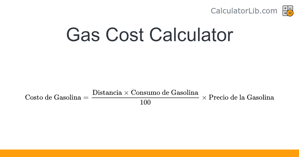 Gas Cost Calculator Calculadora en línea