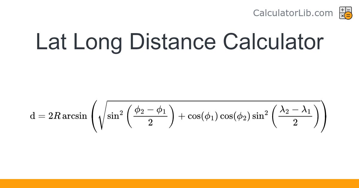 Lat long distance calculator online calculator