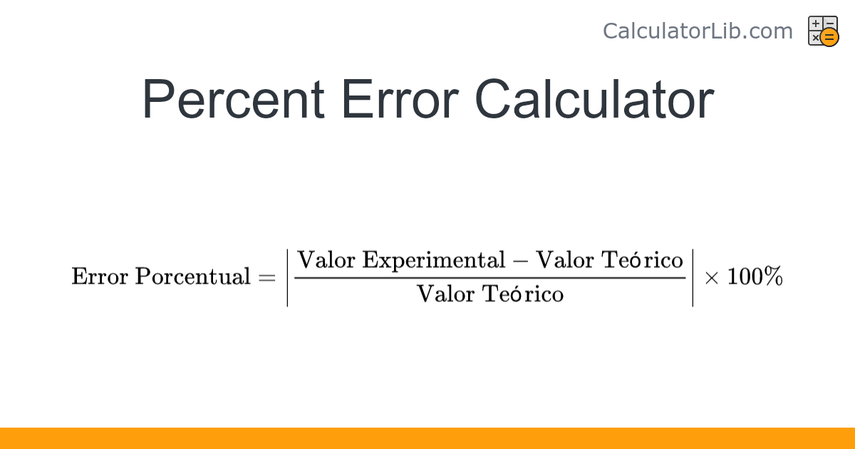 Percent Error Calculator - Calculadora en línea