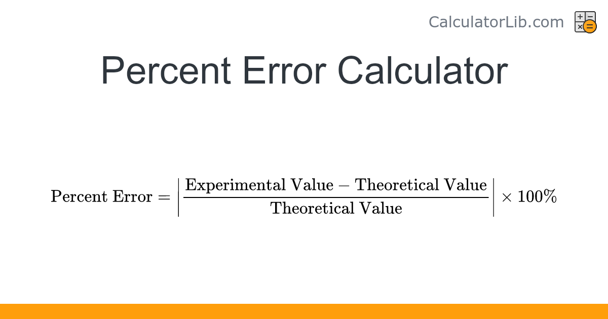 Percent Error Calculator - Online Calculator