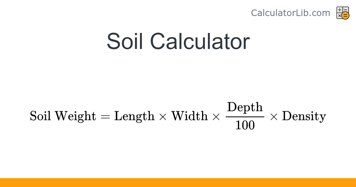 Soil calculator online calculator