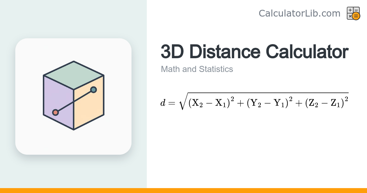 3D Distance Calculator — Distance Between Two Points - CalculatorLib