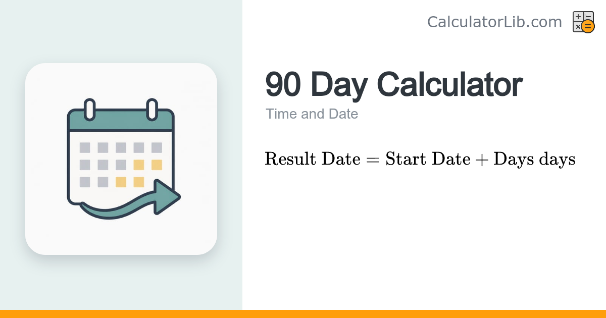90 Day Calculator – Add 90 Days to a Date - CalculatorLib