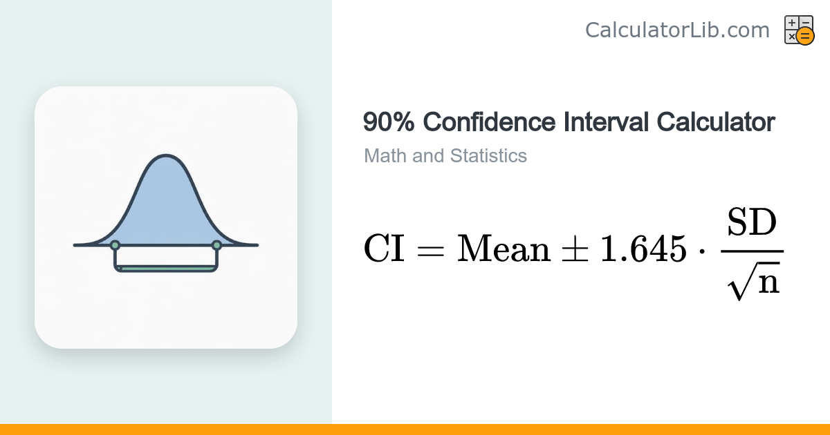 90% Confidence Interval Calculator - CalculatorLib