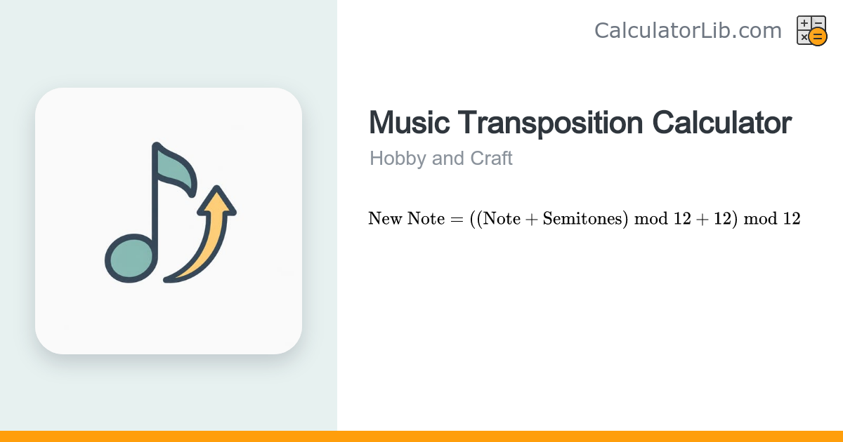 Music Transposition Calculator – Transpose Notes by Semitones ...