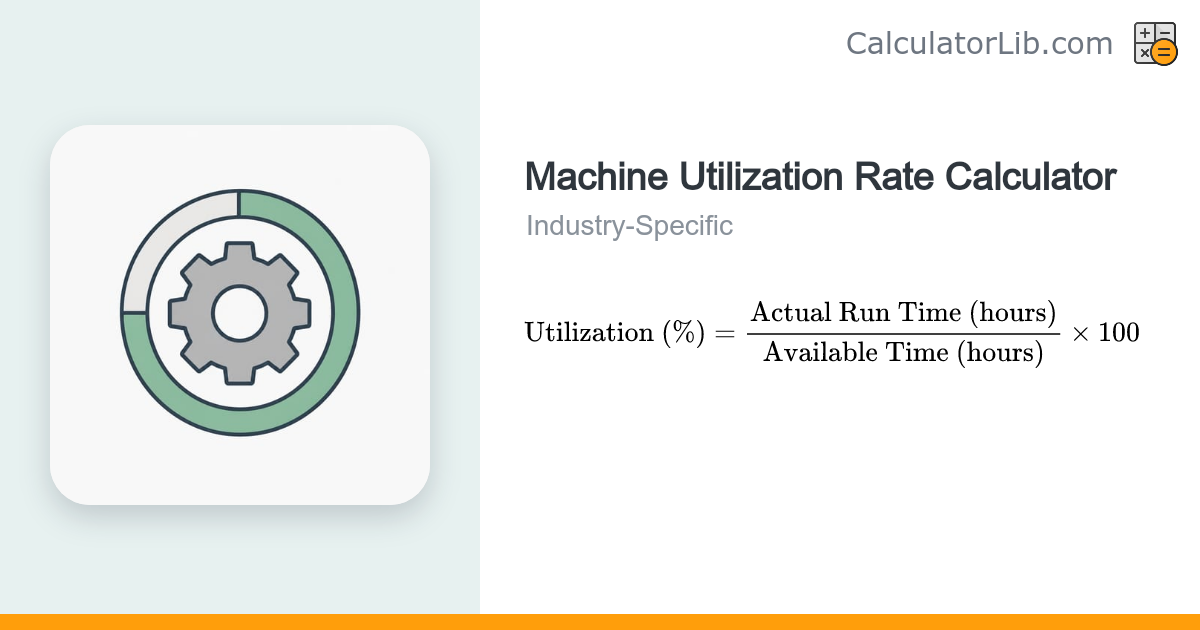 Machine Utilization Rate Calculator - CalculatorLib