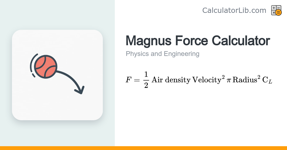 Magnus Force Calculator — Spinning Ball Lift - CalculatorLib