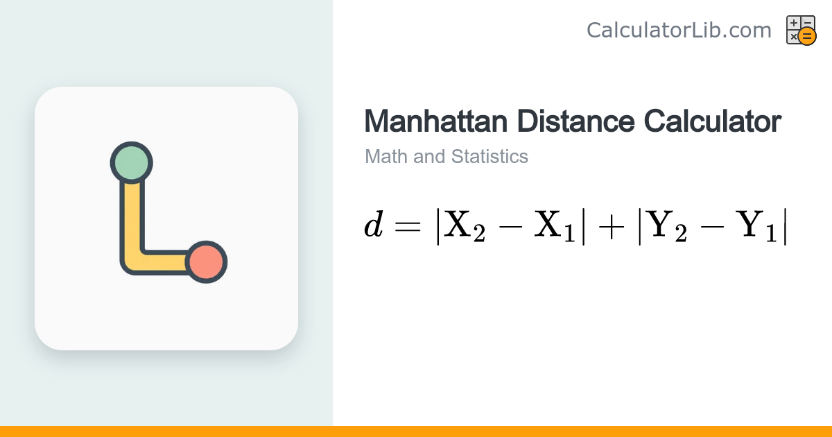 Manhattan Distance Calculator | Taxicab Distance - CalculatorLib