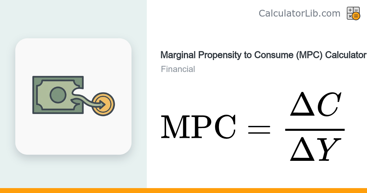 Marginal Propensity to Consume (MPC) Calculator - CalculatorLib