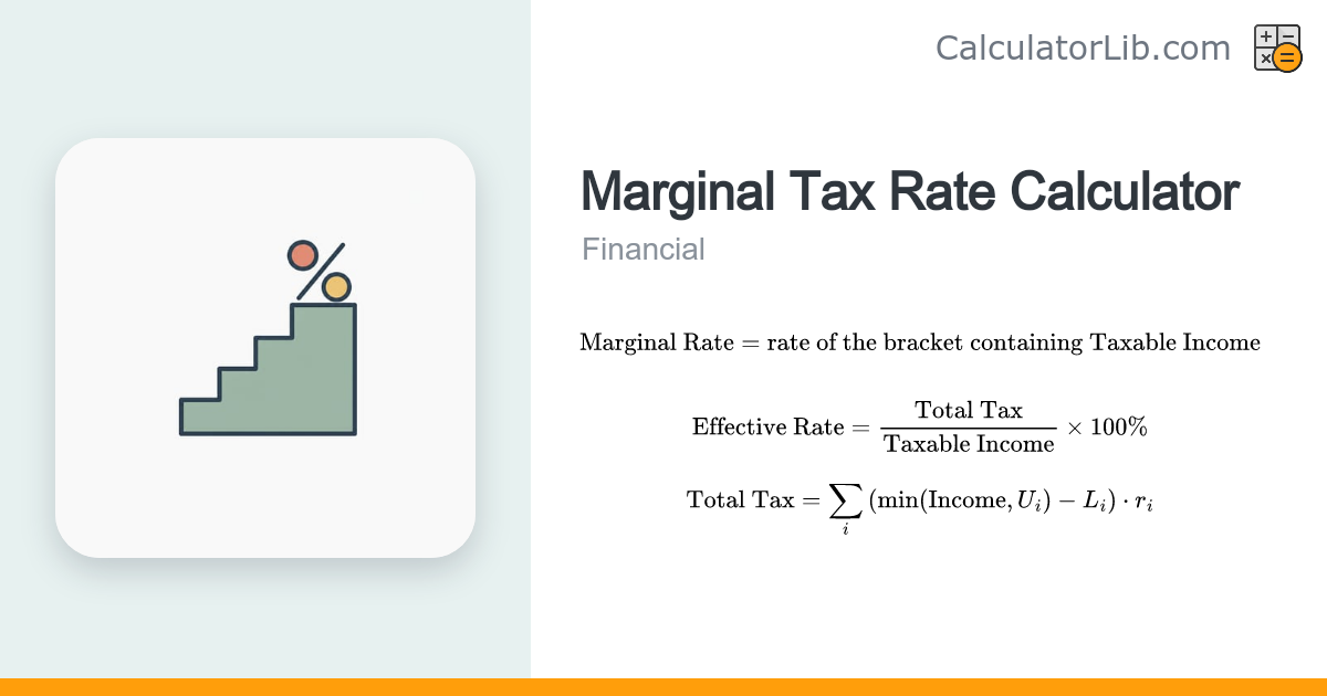 Marginal Tax Rate Calculator (US 2026) - CalculatorLib