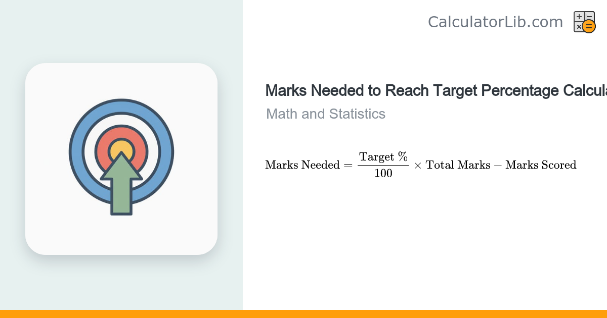 Marks Needed to Reach Target Percentage Calculator - CalculatorLib