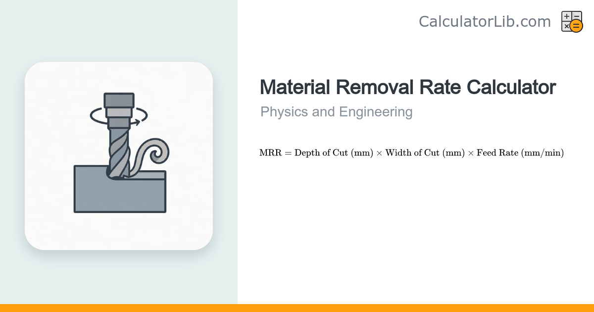 Material Removal Rate Calculator (MRR) - CalculatorLib