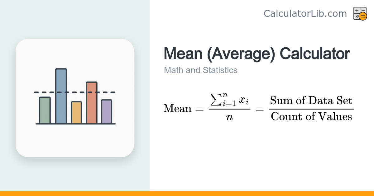 Mean (Average) Calculator - Find the Arithmetic Mean - CalculatorLib