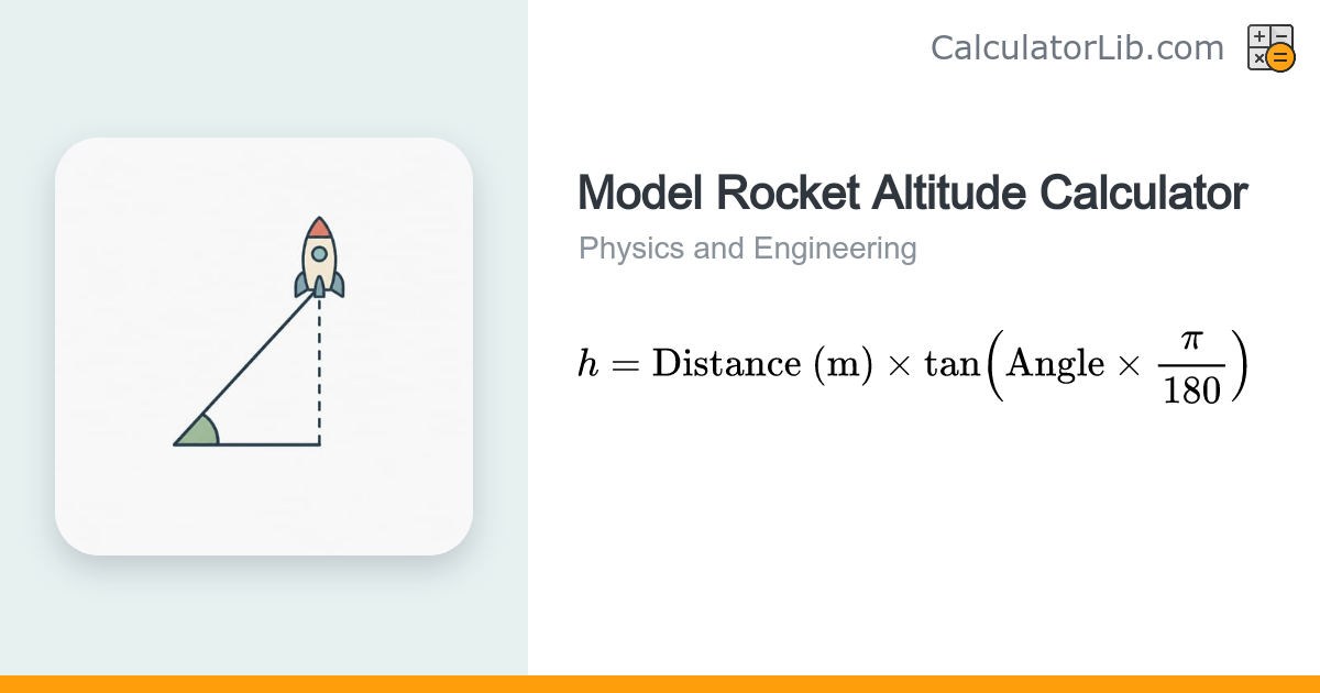 Model Rocket Altitude Calculator — Apogee Estimate - CalculatorLib