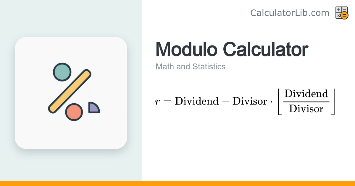 Modulo Calculator - CalculatorLib