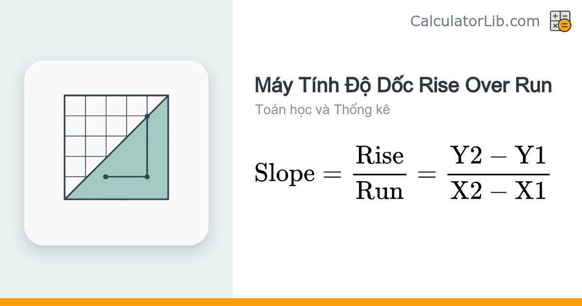 Máy Tính Độ Dốc (Rise Over Run) – Tính Hệ Số Góc và Góc Nghiêng Từ Hai ...
