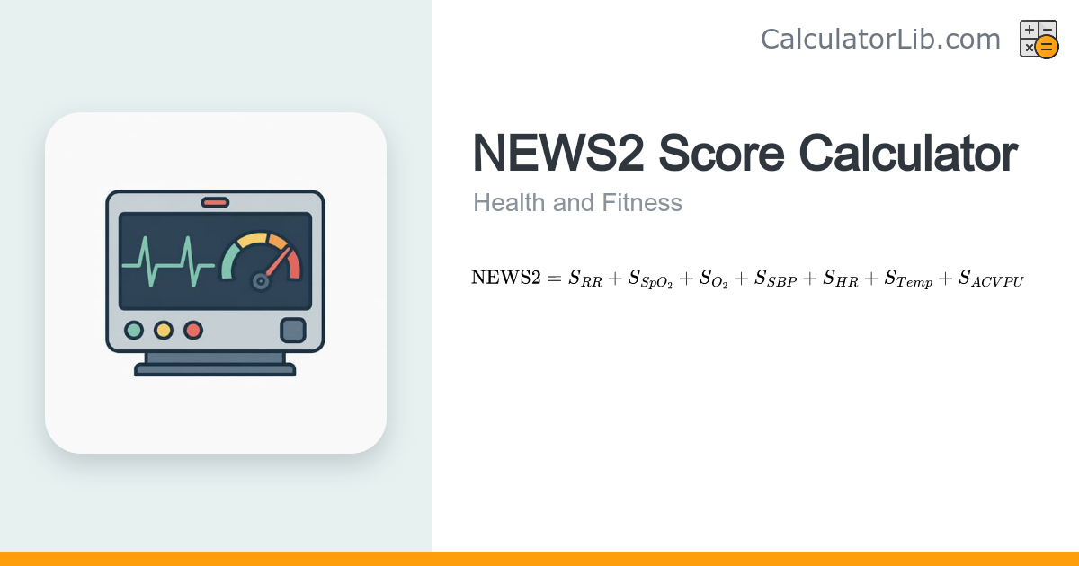 NEWS2 Score Calculator (UK NHS Early Warning Score) - CalculatorLib