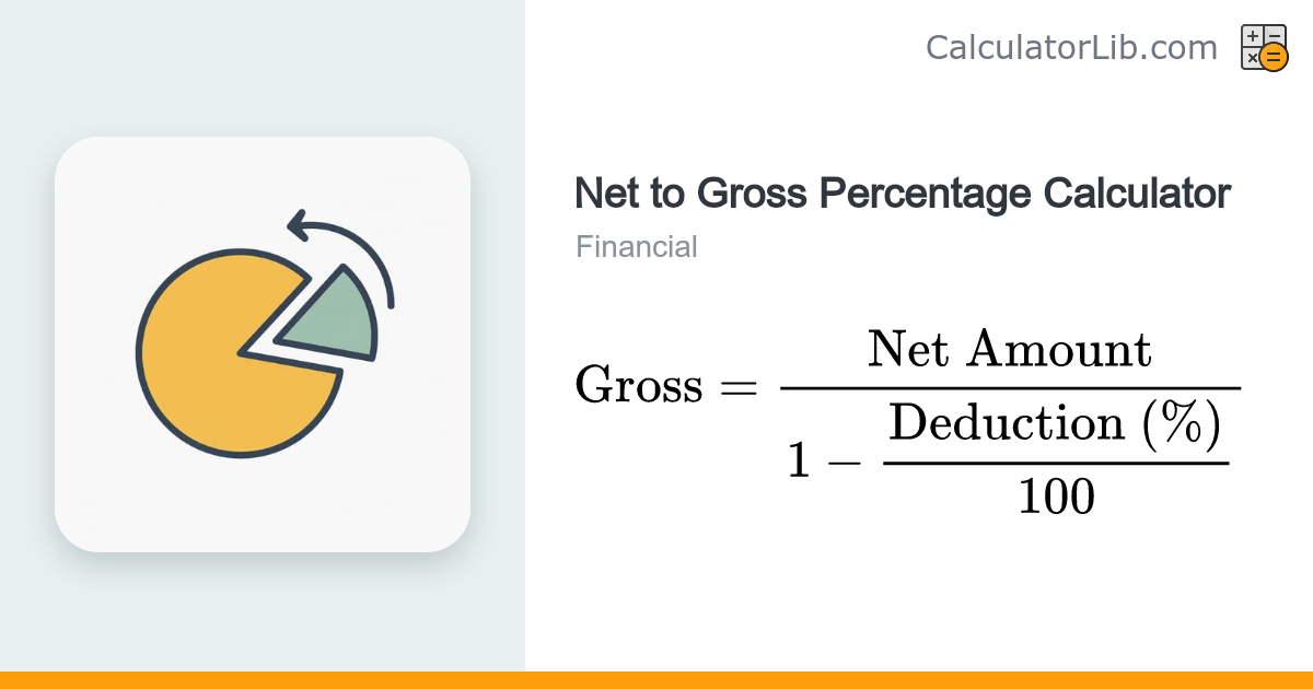 Gross-Up Calculator | Net to Gross by Percentage - CalculatorLib