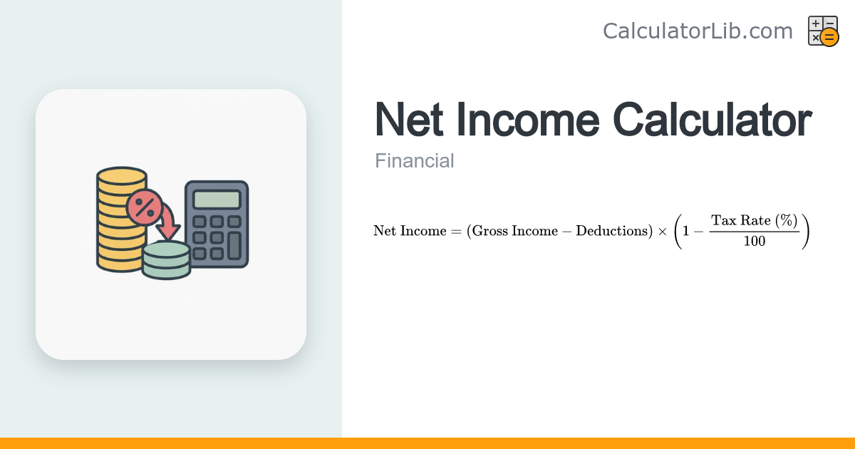 Net Income Calculator – Calculate Take-Home Pay After Tax - CalculatorLib
