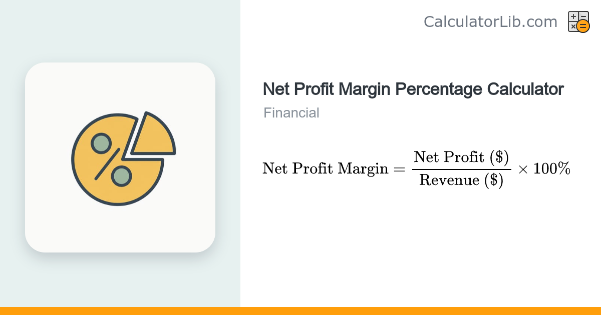 Net Profit Margin Percentage Calculator - CalculatorLib