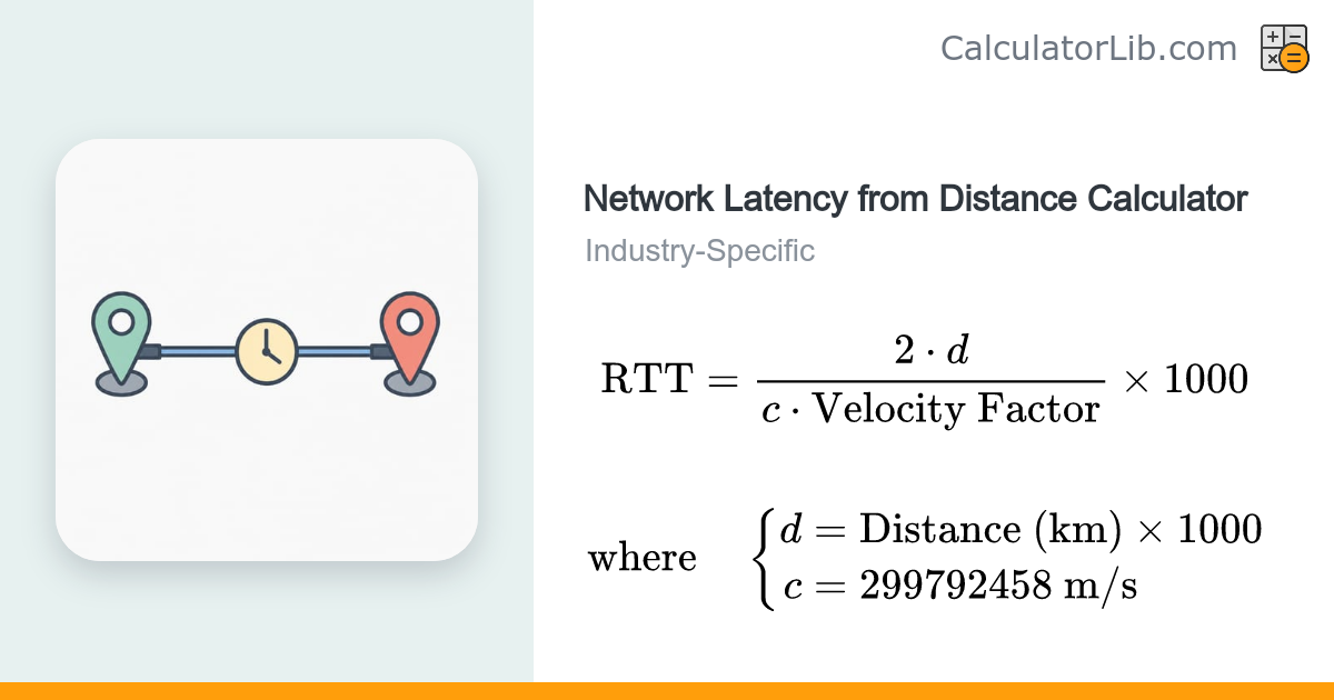 Network Latency from Distance Calculator | RTT - CalculatorLib