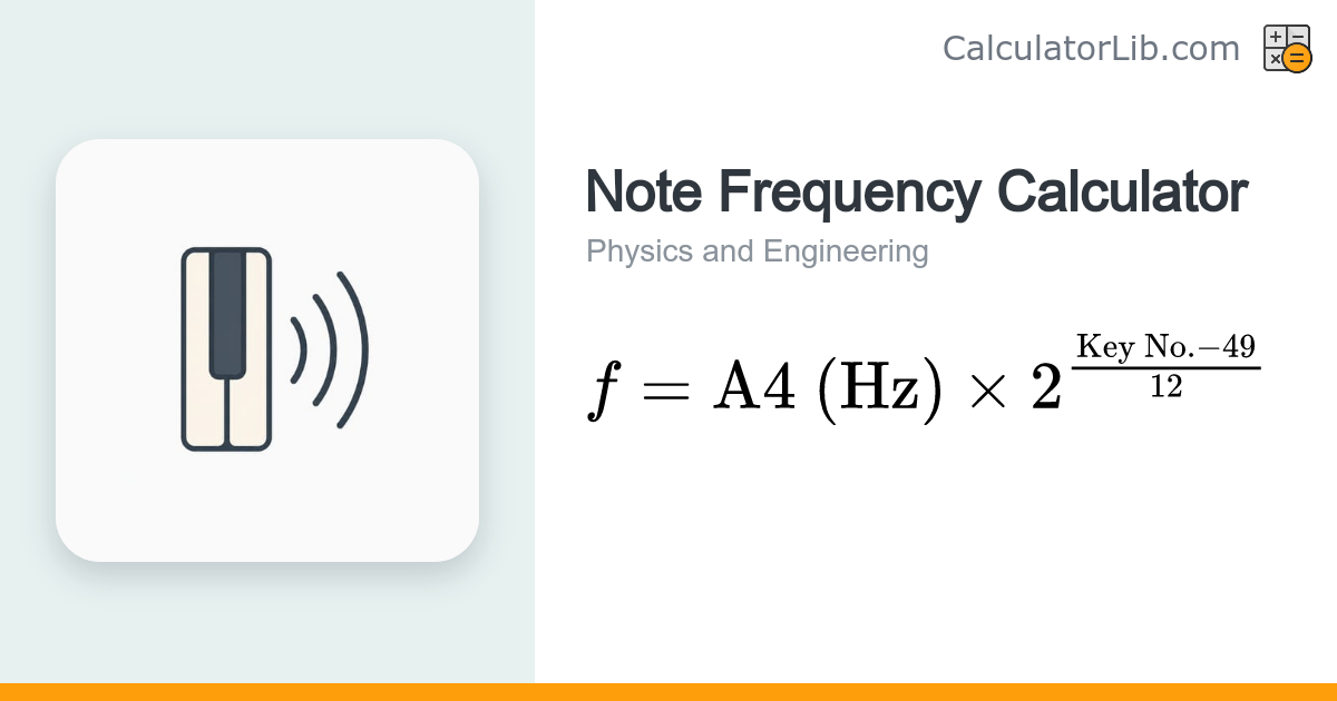 Note Frequency Calculator — Piano Key to Hz - CalculatorLib